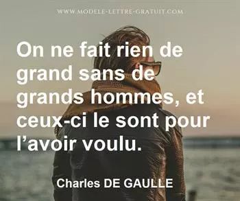 Citation de Charles DE GAULLE