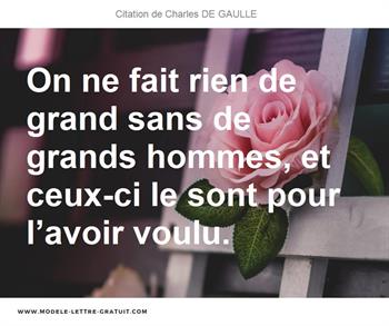 Citations Charles DE GAULLE