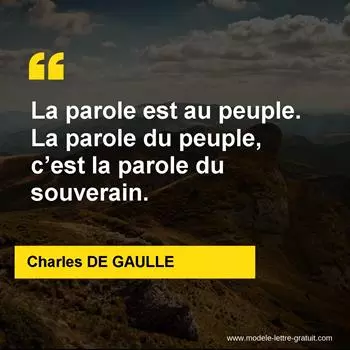 Citation Charles DE GAULLE