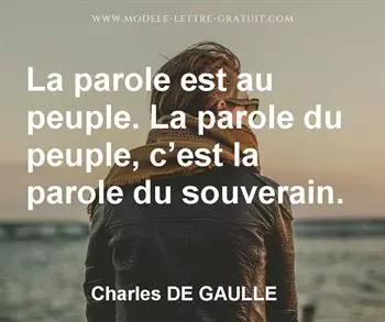 Citation de Charles DE GAULLE