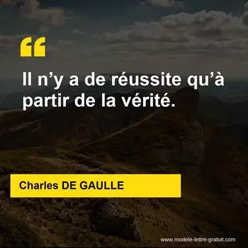 Citation Charles DE GAULLE
