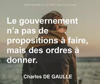 Citation de Charles DE GAULLE