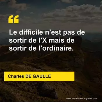 Citation Charles DE GAULLE