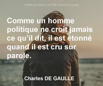 Citation de Charles DE GAULLE