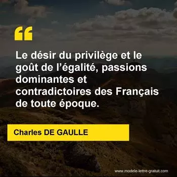 Citation Charles DE GAULLE