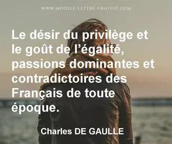 Citation de Charles DE GAULLE