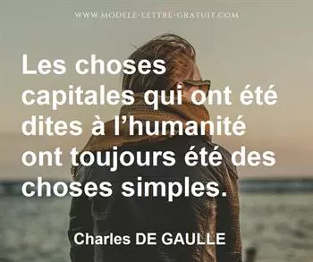 Citation de Charles DE GAULLE