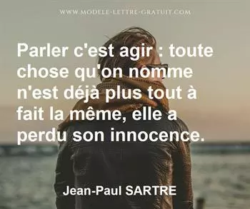 Citation de Jean-Paul SARTRE