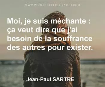 Citation de Jean-Paul SARTRE