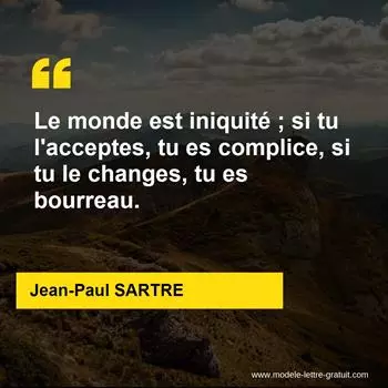 Citation Jean-Paul SARTRE