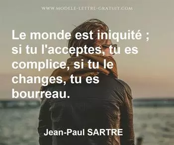 Citation de Jean-Paul SARTRE