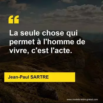 Citation Jean-Paul SARTRE