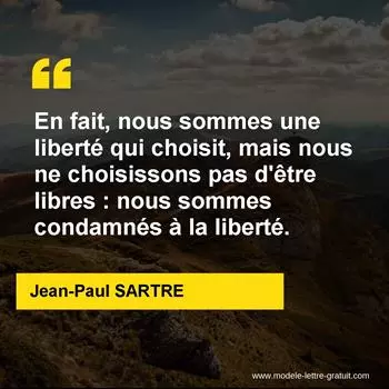 Citation Jean-Paul SARTRE