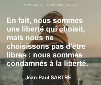 Citation de Jean-Paul SARTRE