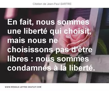 Citations Jean-Paul SARTRE