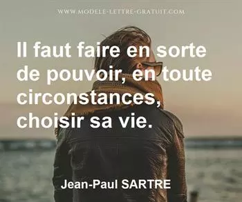 Citation de Jean-Paul SARTRE