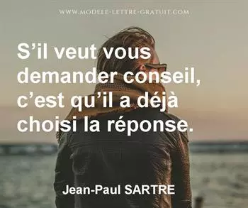 Citation de Jean-Paul SARTRE
