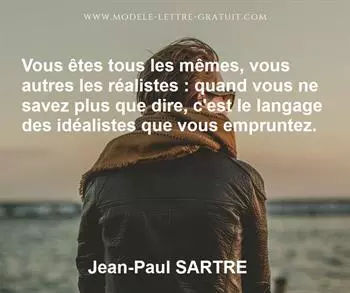 Citation de Jean-Paul SARTRE