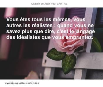 Citations Jean-Paul SARTRE