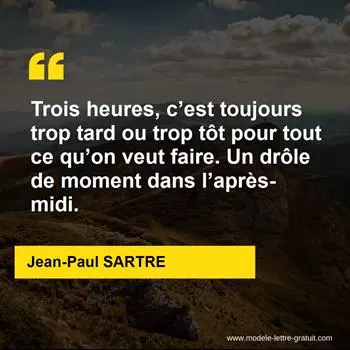 Citation Jean-Paul SARTRE