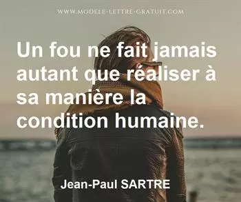 Citation de Jean-Paul SARTRE