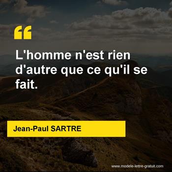 Citation de Jean-Paul SARTRE