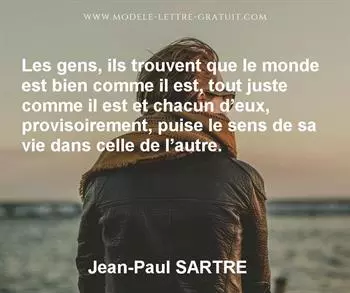 Citation de Jean-Paul SARTRE