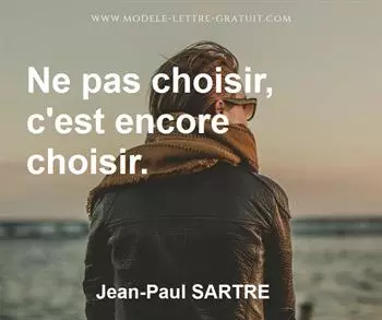 Citation de Jean-Paul SARTRE