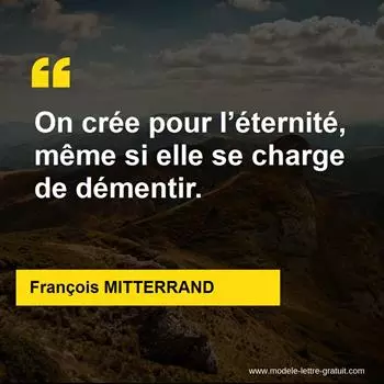 Citation François MITTERRAND