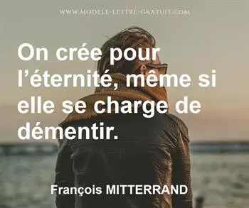 Citation de François MITTERRAND