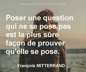 Citation de François MITTERRAND