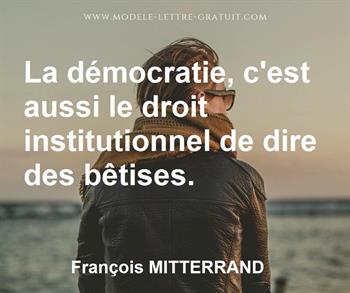 Citation de François MITTERRAND