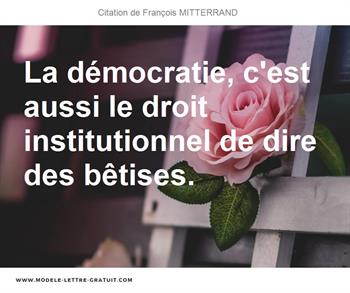 Citations François MITTERRAND