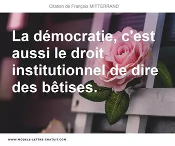 Citations François MITTERRAND