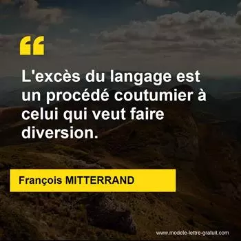 Citation François MITTERRAND