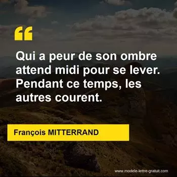 Citation François MITTERRAND