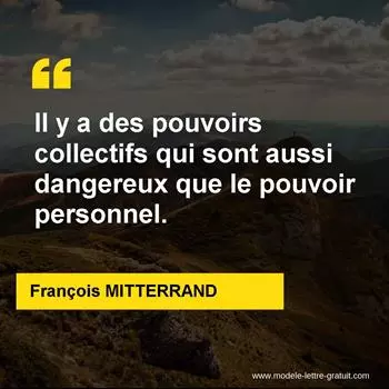 Citation François MITTERRAND