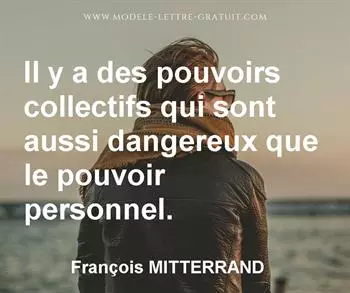 Citation de François MITTERRAND