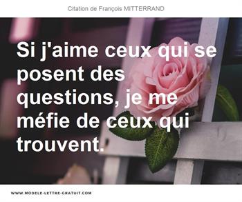 Citations François MITTERRAND