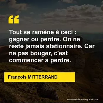 Citation François MITTERRAND