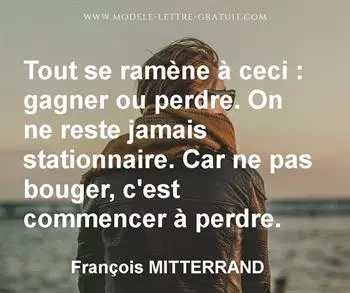 Citation de François MITTERRAND