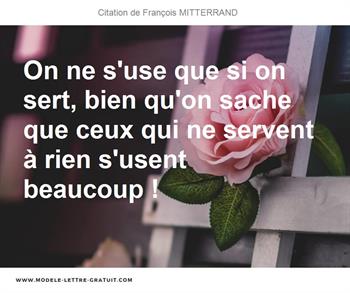 Citations François MITTERRAND