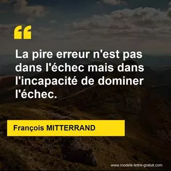 Citation François MITTERRAND