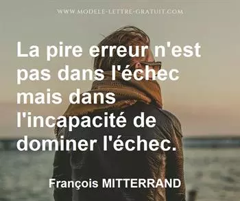 Citation de François MITTERRAND