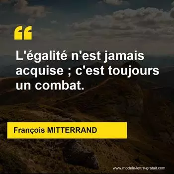 Citation François MITTERRAND