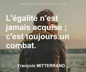 Citation de François MITTERRAND