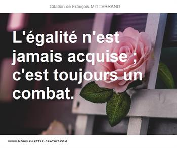 Citations François MITTERRAND