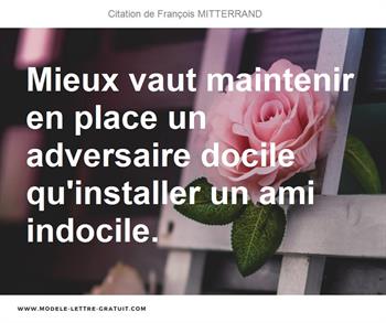 Citations François MITTERRAND