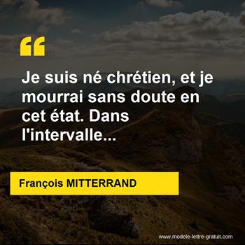 Citation de François MITTERRAND