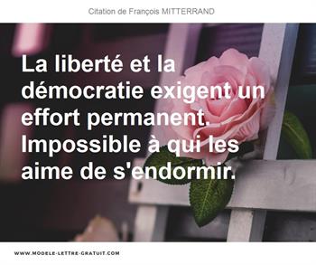 Citations François MITTERRAND